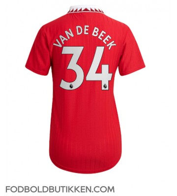 Manchester United Donny van de Beek #34 Hjemmebanetrøje Dame 2022-23 Kortærmet